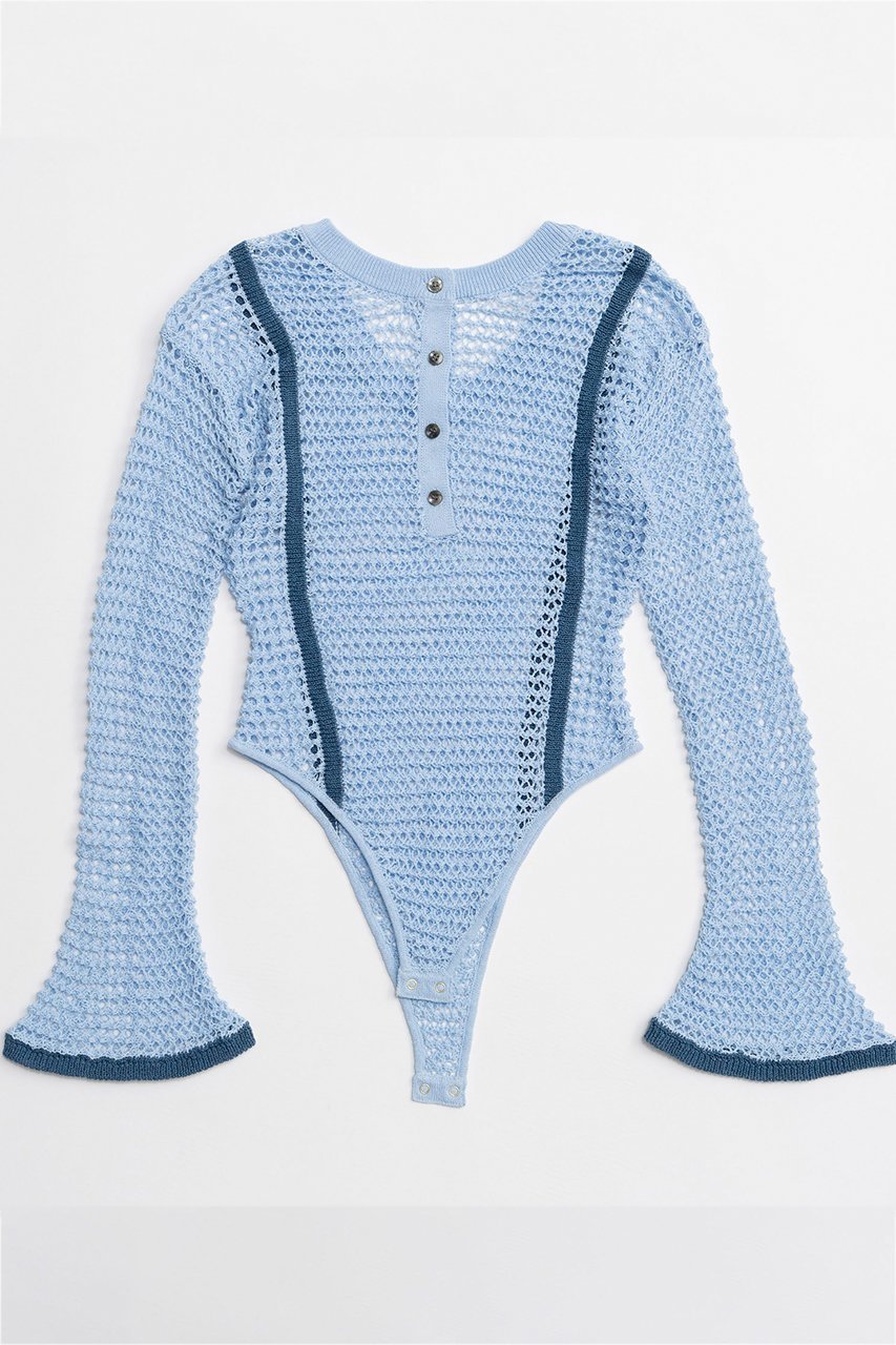 【メゾンスペシャル/MAISON SPECIAL】のCrochet-Like Bodysuit/クロシェライクボディスーツ インテリア・キッズ・メンズ・レディースファッション・服の通販 founy(ファニー) ファッション Fashion レディースファッション Fashion for Women トップス・カットソー Cut & Sew Tops シャツ・ブラウス・オフィスカジュアル Elegant Blouses & Button-Ups ロングTシャツ・Tシャツ Longline T-Shirts & Tees カットソー・ベーシックTシャツ Cut-and-Sewn Tops / Stretch Tees & Basics インナー Innerwear 春 Spring クロシェ Crochet, Knitted Lace シンプル Simple, Minimal ジャケット Jacket, Outerwear スリーブ Sleeve, Long Sleeve / Short Sleeve スーツ Suit, Formalwear ビーチ Beach, Seaside ピーチ Peach, Soft Touch フェミニン Feminine, Girly フロント Front, Front Design 水着 Swimsuit, Swimwear リゾート Resort, Vacation Style ロング Long, Long-Length S/S・春夏 SS, Spring/Summer, Warm Season おすすめ Recommended / Our Picks 夏 Summer 2026年 2026 BLU(ブルー)|ID: prp329100004818046 ipo3291000000035002916