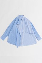 【メゾンスペシャル/MAISON SPECIAL】のAsymmetrical drape shirt/アシンメトリードレープシャツ BLU(ブルー)|ID: prp329100004818050 ipo3291000000035002954