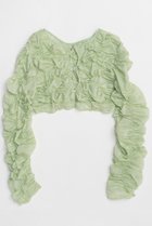 【メゾンスペシャル/MAISON SPECIAL】のRandom Charring Bolero/ランダムシャーリングボレロ 人気、トレンドファッション・服の通販 founy(ファニー) ファッション Fashion レディースファッション Fashion for Women アウター Coat / Outerwear Collection ボレロ・ショート丈ジャケット / ドレス羽織りに Boleros & Short Jackets トップス・カットソー Cut & Sew Tops キャミソール&ノースリーブ Camisoles & Sleeveless Tops シャツ・ブラウス・オフィスカジュアル Elegant Blouses & Button-Ups 春 Spring コンパクト Compact, Small Size 今季 This Season, Current Season シャーリング Shirring, Ruched ショート Short, Short Length ストライプ Stripe, Striped Pattern タフタ Taffeta, Structured Fabric チェック Check, Plaid, Tartan ノースリーブ Sleeveless, No-Sleeve ボレロ Bolero, Short Cardigan 羽織 Haori, Light Jacket ランダム Random, Irregular S/S・春夏 SS, Spring/Summer, Warm Season 夏 Summer 2026年 2026 thumbnail M.GRN(ミントグリーン)|ID: prp329100004818052 ipo3291000000035002976