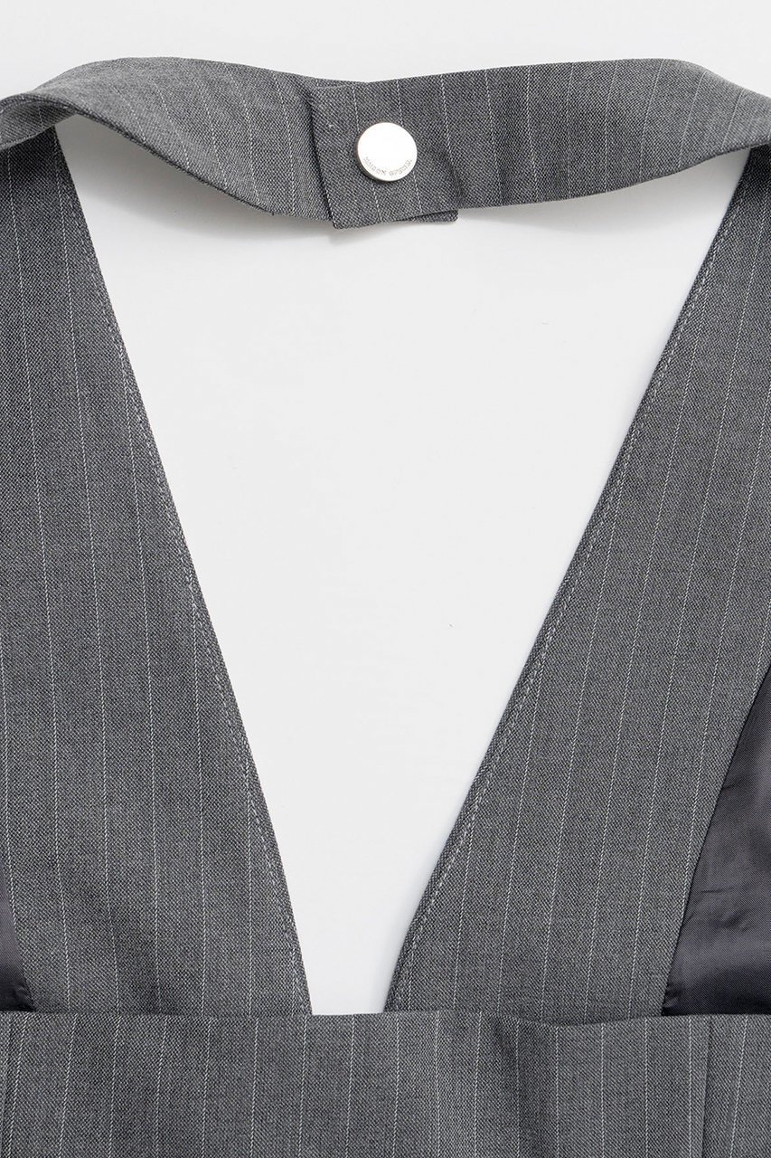 【メゾンスペシャル/MAISON SPECIAL】のSuiting Halter Neck Vest/スーチングホルターネックベスト 人気、トレンドファッション・服の通販 founy(ファニー) 　ファッション　Fashion　レディースファッション　Fashion for Women　アウター　Coat / Outerwear Collection　トップス・カットソー　Cut & Sew Tops　キャミソール&ノースリーブ　Camisoles & Sleeveless Tops　シャツ・ブラウス・オフィスカジュアル　Elegant Blouses & Button-Ups　ベスト&ジレ / 重ね着スタイル　Vests & Gilets　2026年　2026　カッティング　Cutting Detail　シルバー　Silver, Metallic Silver　ストライプ　Stripe, Striped Pattern　ノースリーブ　Sleeveless, No-Sleeve　フロント　Front, Front Design　夏　Summer　春　Spring　S/S・春夏　SS, Spring/Summer, Warm Season　other-5|ID: prp329100004818053 ipo3291000000035774183