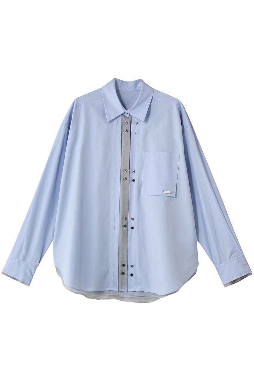 【メゾンスペシャル/MAISON SPECIAL】のSheer Shirt/シースルーシャツ インテリア・キッズ・メンズ・レディースファッション・服の通販 founy(ファニー) 　ファッション　Fashion　レディースファッション　Fashion for Women　トップス・カットソー　Cut & Sew Tops　シャツ・ブラウス・オフィスカジュアル　Elegant Blouses & Button-Ups　オーガンジー　Organza Fabric　春　Spring　クラシック　Classic, Timeless Style　シアー　Sheer, See-Through　シンプル　Simple, Minimal　スポーティ　Sporty, Casual Athletic　スリーブ　Sleeve, Long Sleeve / Short Sleeve　ロング　Long, Long-Length　ワイド　Wide, Wide Fit　S/S・春夏　SS, Spring/Summer, Warm Season　夏　Summer　2026年　2026　BLU(ブルー)|ID: prp329100004818057 ipo3291000000035774216