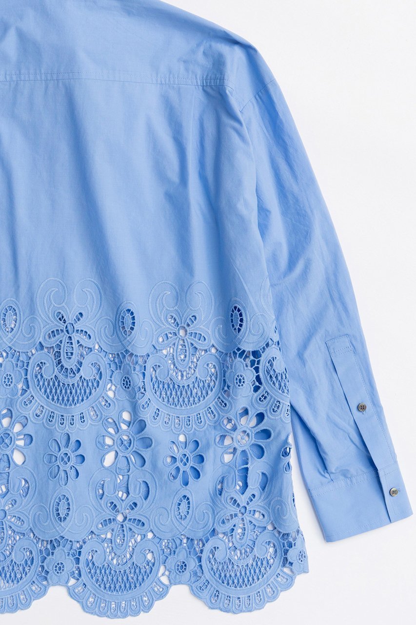 【メゾンスペシャル/MAISON SPECIAL】のHem Embroidery Neck Tie Shirt/ヘムエンブロイダリーネクタイシャツ 人気、トレンドファッション・服の通販 founy(ファニー) 　ファッション　Fashion　レディースファッション　Fashion for Women　トップス・カットソー　Cut & Sew Tops　シャツ・ブラウス・オフィスカジュアル　Elegant Blouses & Button-Ups　春　Spring　クラシカル　Classical, Vintage-Inspired　クラシック　Classic, Timeless Style　シンプル　Simple, Minimal　ジャケット　Jacket, Outerwear　スラックス　Slacks, Dress Pants　スリーブ　Sleeve, Long Sleeve / Short Sleeve　デニム　Denim, Jeans Material　ヘムライン　Hemline, Bottom Cut　ロング　Long, Long-Length　S/S・春夏　SS, Spring/Summer, Warm Season　おすすめ　Recommended / Our Picks　夏　Summer　2026年　2026　other-5|ID: prp329100004818058 ipo3291000000035003038