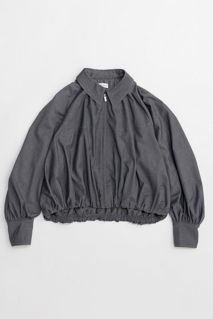 【メゾンスペシャル/MAISON SPECIAL】のBalloon Zip Shirt/バルーンジップシャツ インテリア・キッズ・メンズ・レディースファッション・服の通販 founy(ファニー) 　ファッション　Fashion　レディースファッション　Fashion for Women　トップス・カットソー　Cut & Sew Tops　シャツ・ブラウス・オフィスカジュアル　Elegant Blouses & Button-Ups　キュプラ　Cupro, Eco Fabric　コンパクト　Compact, Small Size　ジップ　Zip, Zipper　スリーブ　Sleeve, Long Sleeve / Short Sleeve　とろみ　Fluid, Flowy Fabric　バルーン　Balloon, Balloon Silhouette　ファブリック　Fabric, Textile　羽織　Haori, Light Jacket　ロング　Long, Long-Length　GRY(グレー)|ID: prp329100004818059 ipo3291000000036078166