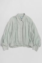 【メゾンスペシャル/MAISON SPECIAL】のBalloon Zip Shirt/バルーンジップシャツ 人気、トレンドファッション・服の通販 founy(ファニー) ファッション Fashion レディースファッション Fashion for Women トップス・カットソー Cut & Sew Tops シャツ・ブラウス・オフィスカジュアル Elegant Blouses & Button-Ups キュプラ Cupro, Eco Fabric コンパクト Compact, Small Size ジップ Zip, Zipper スリーブ Sleeve, Long Sleeve / Short Sleeve とろみ Fluid, Flowy Fabric バルーン Balloon, Balloon Silhouette ファブリック Fabric, Textile 羽織 Haori, Light Jacket ロング Long, Long-Length thumbnail M.GRN(ミントグリーン)|ID: prp329100004818059 ipo3291000000036078168