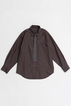 【メゾンスペシャル/MAISON SPECIAL】のStriped Neck Tie Shirt/ストライプネクタイシャツ BRN(ブラウン)|ID: prp329100004818061 ipo3291000000035003066