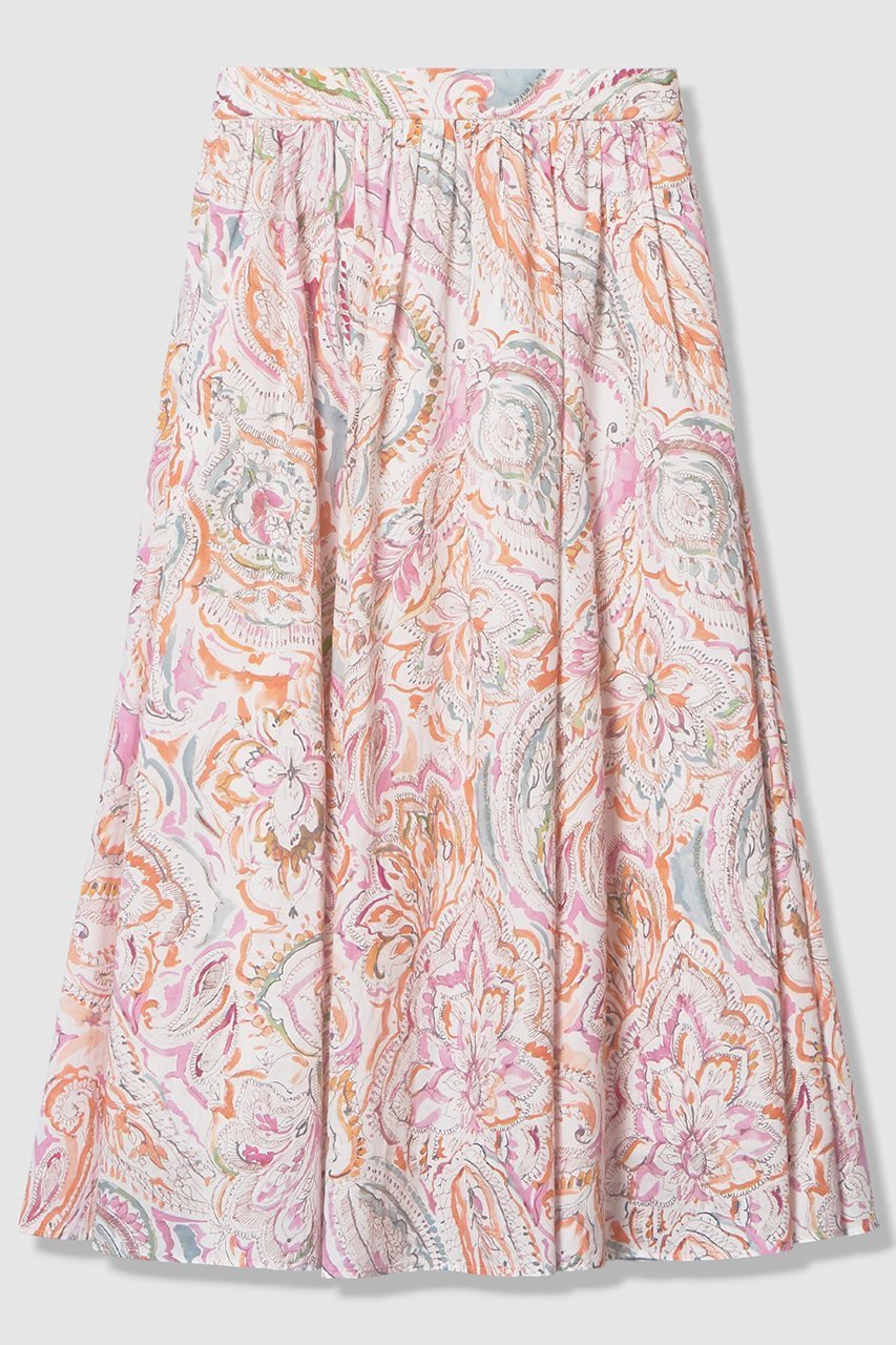【アナイ/ANAYI】のペイントペイズリープリントフレア スカート インテリア・キッズ・メンズ・レディースファッション・服の通販 founy(ファニー) 　ファッション　Fashion　レディースファッション　Fashion for Women　スカート　Skirts　Aライン・フレアスカート　A-Line & Flared Skirts　ロングスカート　Long Skirts / Maxi & Midi Skirts　2026年　2026　フレア　Flare, Flared　プリント　Print, Printed Pattern　ペイズリー　Paisley, Ethnic Pattern　ロング　Long, Long-Length　夏　Summer　春　Spring　S/S・春夏　SS, Spring/Summer, Warm Season　ピンク|ID: prp329100004818065 ipo3291000000035003098