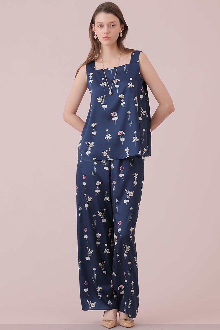 【アナイ/ANAYI】の【セットアップ対象商品】ボタニカルサテンプリントイージーパンツ 人気、トレンドファッション・服の通販 founy(ファニー) 　ファッション　Fashion　レディースファッション　Fashion for Women　セットアップ　Matching Sets　レディースパンツ・ボトムス　Pants & Trousers / Bottoms　パンツ　Pants & Trousers　2026年　2026　おすすめ　Recommended / Our Picks　スクエア　Square, Square Shape　セットアップ　Set-Up, Coordinated Outfit　ボタニカル　Botanical, Floral Pattern　モチーフ　Motif, Design Theme　ワイド　Wide, Wide Fit　エレガント 上品　Elegant　夏　Summer　春　Spring　S/S・春夏　SS, Spring/Summer, Warm Season　other-5|ID: prp329100004818069 ipo3291000000035003130