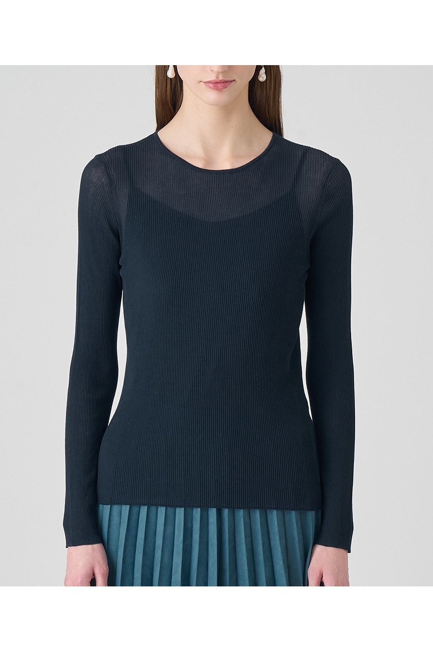 【アナイ/ANAYI】のシアーコットンナイロンクルー プルオーバー 人気、トレンドファッション・服の通販 founy(ファニー) 　ファッション　Fashion　レディースファッション　Fashion for Women　トップス・カットソー　Cut & Sew Tops　ニット　Knit Tops & Sweaters　カジュアルプルオーバー・ニットトップス　Pullovers & Knit Tops / Casual Pullovers　2026年　2026　インナー　Innerwear　シアー　Sheer, See-Through　ジャケット　Jacket, Outerwear　トレンド　Trend, Trending Now　フィット　Fit, Slim Fit　エレガント 上品　Elegant　夏　Summer　春　Spring　S/S・春夏　SS, Spring/Summer, Warm Season　other-5|ID: prp329100004818072 ipo3291000000035003159