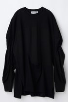 【ナゴンスタンス/nagonstans】の【1/2 12:00販売開始】partly long-sleeves t-shirt 人気、トレンドファッション・服の通販 founy(ファニー) ファッション Fashion レディースファッション Fashion for Women トップス・カットソー Cut & Sew Tops シャツ・ブラウス・オフィスカジュアル Elegant Blouses & Button-Ups ロングTシャツ・Tシャツ Longline T-Shirts & Tees カットソー・ベーシックTシャツ Cut-and-Sewn Tops / Stretch Tees & Basics スリーブ Sleeve, Long Sleeve / Short Sleeve ロング Long, Long-Length 新作・新入荷 New Arrivals / New In thumbnail Black|ID: prp329100004818075 ipo3291000000035003177