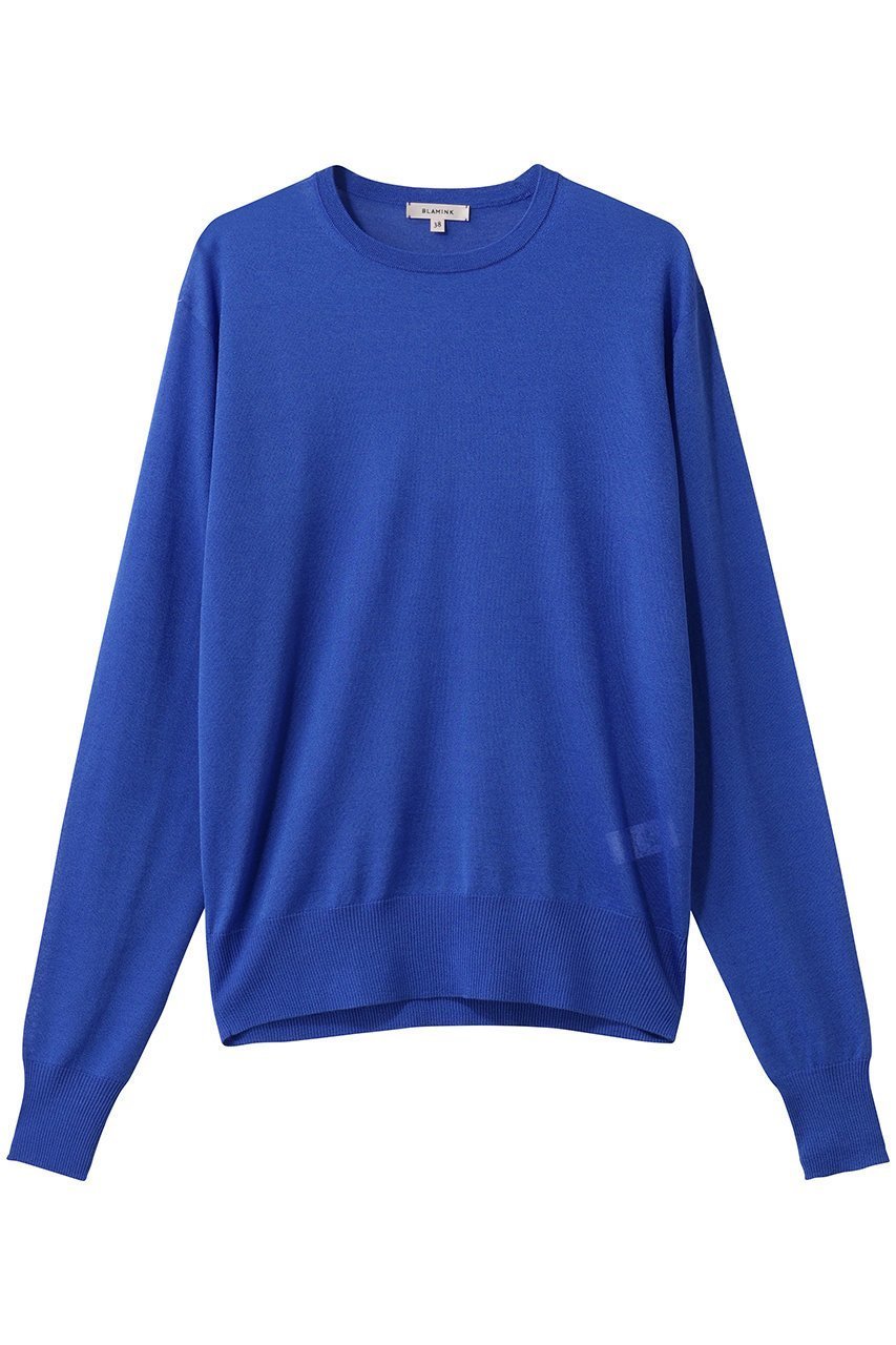 【ブラミンク/BLAMINK】の18Gクルーネックニット インテリア・キッズ・メンズ・レディースファッション・服の通販 founy(ファニー) 　ファッション　Fashion　レディースファッション　Fashion for Women　トップス・カットソー　Cut & Sew Tops　ニット　Knit Tops & Sweaters　カジュアルプルオーバー・ニットトップス　Pullovers & Knit Tops / Casual Pullovers　2026年　2026　シンプル　Simple, Minimal　夏　Summer　春　Spring　S/S・春夏　SS, Spring/Summer, Warm Season　ロイヤル|ID: prp329100004818078 ipo3291000000035003198