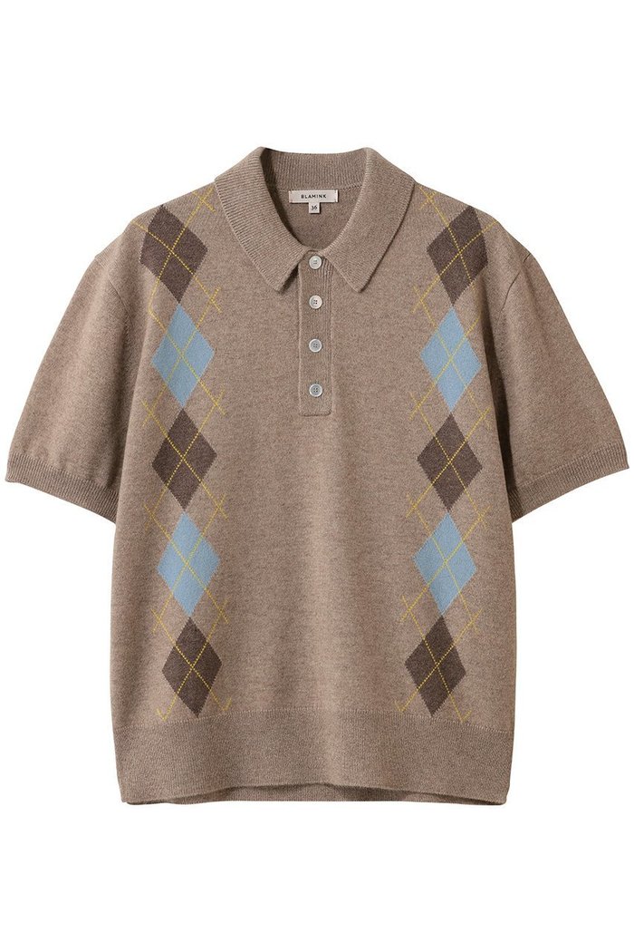 【ブラミンク/BLAMINK】のアーガイルショートスリーブニット インテリア・キッズ・メンズ・レディースファッション・服の通販 founy(ファニー) https://founy.com/ ファッション Fashion レディースファッション Fashion for Women トップス・カットソー Cut & Sew Tops ニット Knit Tops & Sweaters カジュアルプルオーバー・ニットトップス Pullovers & Knit Tops / Casual Pullovers 2026年 2026 クラシカル Classical, Vintage-Inspired バランス Balance, Style Balance モダン Modern, Contemporary エレガント 上品 Elegant 夏 Summer 春 Spring S/S・春夏 SS, Spring/Summer, Warm Season |ID: prp329100004818079 ipo3291000000035003203