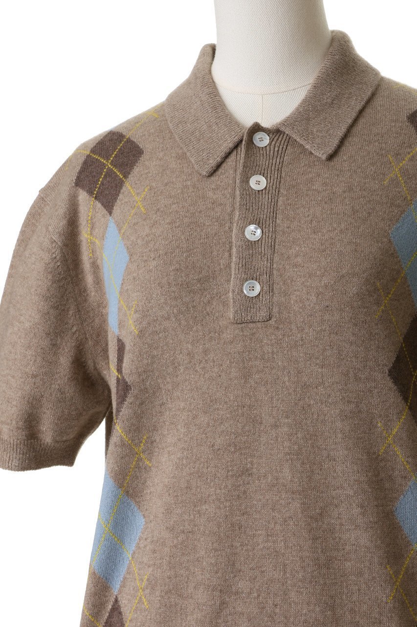 【ブラミンク/BLAMINK】のアーガイルショートスリーブニット 人気、トレンドファッション・服の通販 founy(ファニー) 　ファッション　Fashion　レディースファッション　Fashion for Women　トップス・カットソー　Cut & Sew Tops　ニット　Knit Tops & Sweaters　カジュアルプルオーバー・ニットトップス　Pullovers & Knit Tops / Casual Pullovers　2026年　2026　クラシカル　Classical, Vintage-Inspired　バランス　Balance, Style Balance　モダン　Modern, Contemporary　エレガント 上品　Elegant　夏　Summer　春　Spring　S/S・春夏　SS, Spring/Summer, Warm Season　other-5|ID: prp329100004818079 ipo3291000000035003208