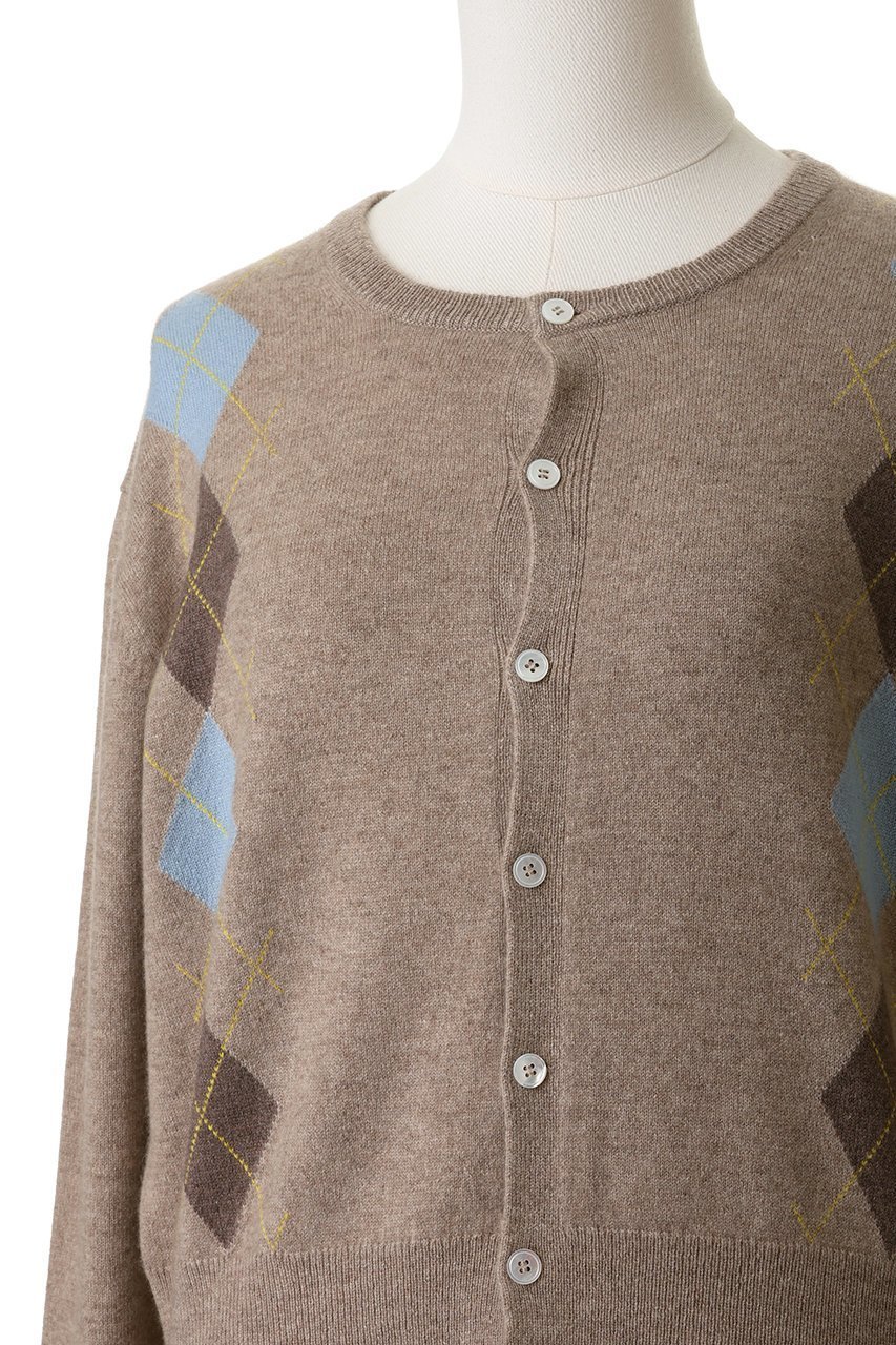 【ブラミンク/BLAMINK】のアーガイルクルーネックカーディガン 人気、トレンドファッション・服の通販 founy(ファニー) 　ファッション　Fashion　レディースファッション　Fashion for Women　トップス・カットソー　Cut & Sew Tops　ニット　Knit Tops & Sweaters　カーディガン・羽織り　Layered Style Cardigans　2026年　2026　カーディガン　Cardigan, Knitwear　クラシカル　Classical, Vintage-Inspired　トレンド　Trend, Trending Now　ボトム　Bottoms, Lower Wear　エレガント 上品　Elegant　夏　Summer　春　Spring　S/S・春夏　SS, Spring/Summer, Warm Season　other-5|ID: prp329100004818080 ipo3291000000035670737