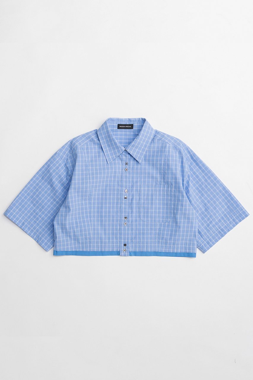 【メゾンスペシャル/MAISON SPECIAL】の2Way Sleeve Short Shirt/2WAYスリーブショートシャツ 人気、トレンドファッション・服の通販 founy(ファニー) 　ファッション　Fashion　レディースファッション　Fashion for Women　トップス・カットソー　Cut & Sew Tops　シャツ・ブラウス・オフィスカジュアル　Elegant Blouses & Button-Ups　ロングTシャツ・Tシャツ　Longline T-Shirts & Tees　2026年　2026　クロップド　Cropped, Short Length　ショート　Short, Short Length　スリーブ　Sleeve, Long Sleeve / Short Sleeve　ロング　Long, Long-Length　夏　Summer　春　Spring　S/S・春夏　SS, Spring/Summer, Warm Season　other-6|ID: prp329100004818086 ipo3291000000035003264