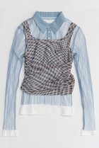 【メゾンスペシャル/MAISON SPECIAL】のThree-Piece Sheer Polo Top/スリーピースシアーポロトップ BLU(ブルー)|ID: prp329100004818087 ipo3291000000035003270