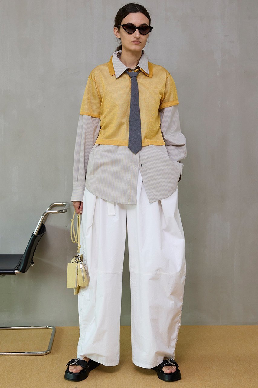 【メゾンスペシャル/MAISON SPECIAL】のLayered Sheer Knit Polo/レイヤードシアーニットポロ 人気、トレンドファッション・服の通販 founy(ファニー) 　ファッション　Fashion　レディースファッション　Fashion for Women　トップス・カットソー　Cut & Sew Tops　ニット　Knit Tops & Sweaters　カジュアルプルオーバー・ニットトップス　Pullovers & Knit Tops / Casual Pullovers　春　Spring　グラデーション　Gradient, Ombre　ジャカード／ジャガード　Jacquard, Woven Pattern　ポロシャツ　Polo Shirt, Collared Tee　S/S・春夏　SS, Spring/Summer, Warm Season　夏　Summer　2026年　2026　other-2|ID: prp329100004818089 ipo3291000000035003294