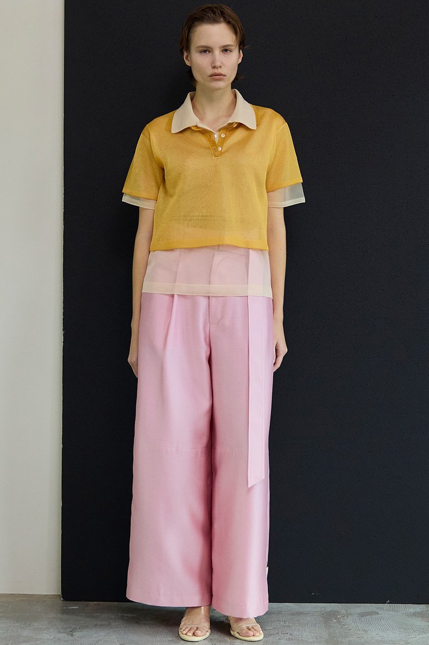 【メゾンスペシャル/MAISON SPECIAL】のLayered Sheer Knit Polo/レイヤードシアーニットポロ 人気、トレンドファッション・服の通販 founy(ファニー) 　ファッション　Fashion　レディースファッション　Fashion for Women　トップス・カットソー　Cut & Sew Tops　ニット　Knit Tops & Sweaters　カジュアルプルオーバー・ニットトップス　Pullovers & Knit Tops / Casual Pullovers　春　Spring　グラデーション　Gradient, Ombre　ジャカード／ジャガード　Jacquard, Woven Pattern　ポロシャツ　Polo Shirt, Collared Tee　S/S・春夏　SS, Spring/Summer, Warm Season　夏　Summer　2026年　2026　other-4|ID: prp329100004818089 ipo3291000000035003296