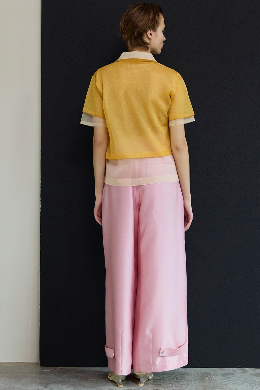 【メゾンスペシャル/MAISON SPECIAL】のLayered Sheer Knit Polo/レイヤードシアーニットポロ 人気、トレンドファッション・服の通販 founy(ファニー) 　ファッション　Fashion　レディースファッション　Fashion for Women　トップス・カットソー　Cut & Sew Tops　ニット　Knit Tops & Sweaters　カジュアルプルオーバー・ニットトップス　Pullovers & Knit Tops / Casual Pullovers　春　Spring　グラデーション　Gradient, Ombre　ジャカード／ジャガード　Jacquard, Woven Pattern　ポロシャツ　Polo Shirt, Collared Tee　S/S・春夏　SS, Spring/Summer, Warm Season　夏　Summer　2026年　2026　other-5|ID: prp329100004818089 ipo3291000000035003297