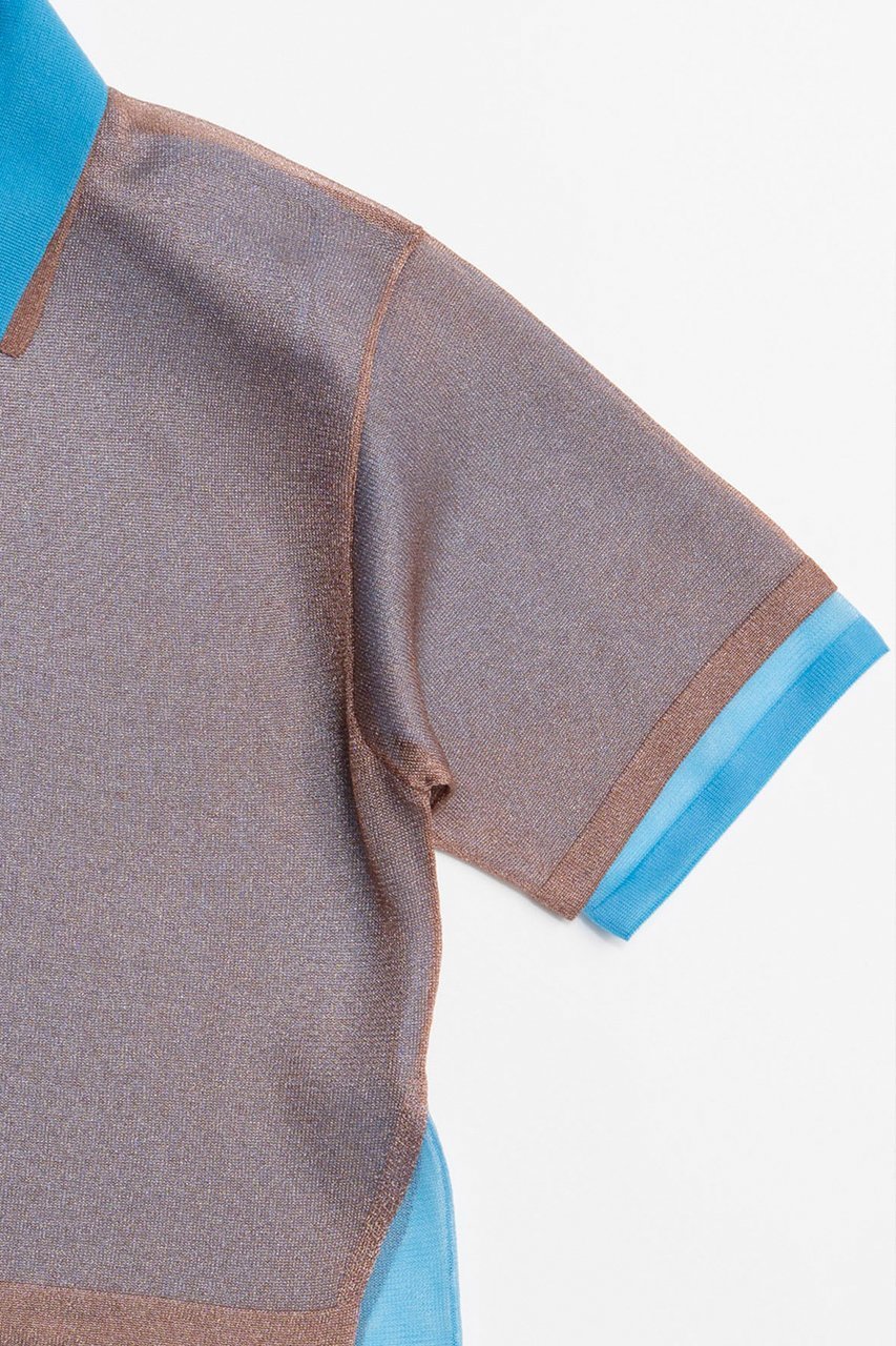 【メゾンスペシャル/MAISON SPECIAL】のLayered Sheer Knit Polo/レイヤードシアーニットポロ 人気、トレンドファッション・服の通販 founy(ファニー) 　ファッション　Fashion　レディースファッション　Fashion for Women　トップス・カットソー　Cut & Sew Tops　ニット　Knit Tops & Sweaters　カジュアルプルオーバー・ニットトップス　Pullovers & Knit Tops / Casual Pullovers　春　Spring　グラデーション　Gradient, Ombre　ジャカード／ジャガード　Jacquard, Woven Pattern　ポロシャツ　Polo Shirt, Collared Tee　S/S・春夏　SS, Spring/Summer, Warm Season　夏　Summer　2026年　2026　other-3|ID: prp329100004818089 ipo3291000000035628990