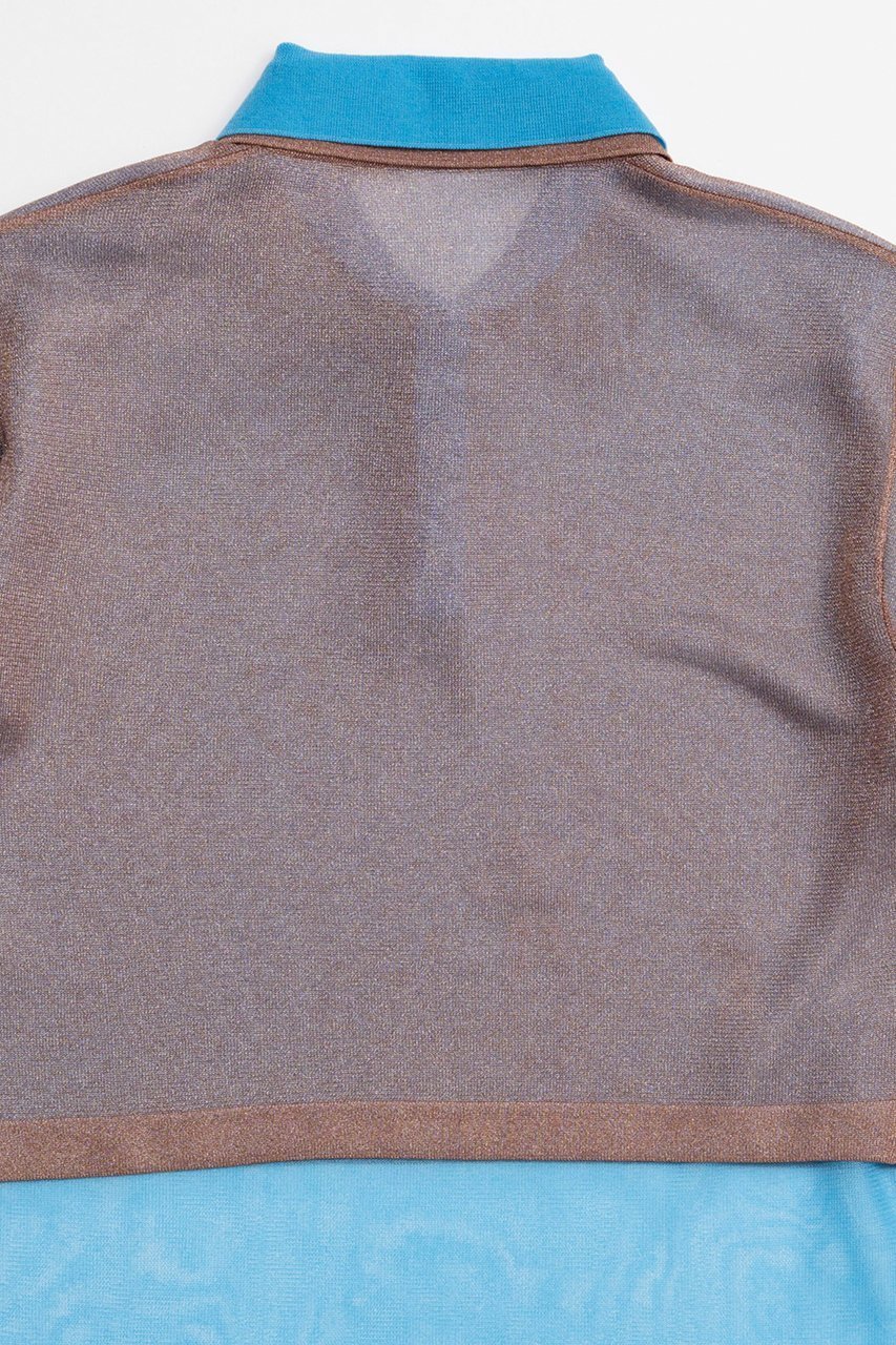 【メゾンスペシャル/MAISON SPECIAL】のLayered Sheer Knit Polo/レイヤードシアーニットポロ 人気、トレンドファッション・服の通販 founy(ファニー) 　ファッション　Fashion　レディースファッション　Fashion for Women　トップス・カットソー　Cut & Sew Tops　ニット　Knit Tops & Sweaters　カジュアルプルオーバー・ニットトップス　Pullovers & Knit Tops / Casual Pullovers　春　Spring　グラデーション　Gradient, Ombre　ジャカード／ジャガード　Jacquard, Woven Pattern　ポロシャツ　Polo Shirt, Collared Tee　S/S・春夏　SS, Spring/Summer, Warm Season　夏　Summer　2026年　2026　other-6|ID: prp329100004818089 ipo3291000000035628995