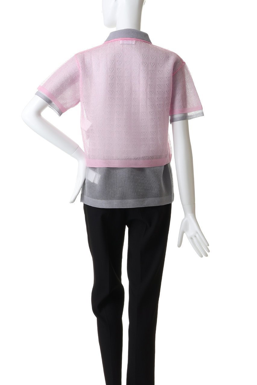 【メゾンスペシャル/MAISON SPECIAL】のLayered Sheer Knit Polo/レイヤードシアーニットポロ 人気、トレンドファッション・服の通販 founy(ファニー) 　ファッション　Fashion　レディースファッション　Fashion for Women　トップス・カットソー　Cut & Sew Tops　ニット　Knit Tops & Sweaters　カジュアルプルオーバー・ニットトップス　Pullovers & Knit Tops / Casual Pullovers　グラデーション　Gradient, Ombre　ジャカード／ジャガード　Jacquard, Woven Pattern　ポロシャツ　Polo Shirt, Collared Tee　夏　Summer　春　Spring　S/S・春夏　SS, Spring/Summer, Warm Season　other-6|ID: prp329100004818089 ipo3291000000036021399