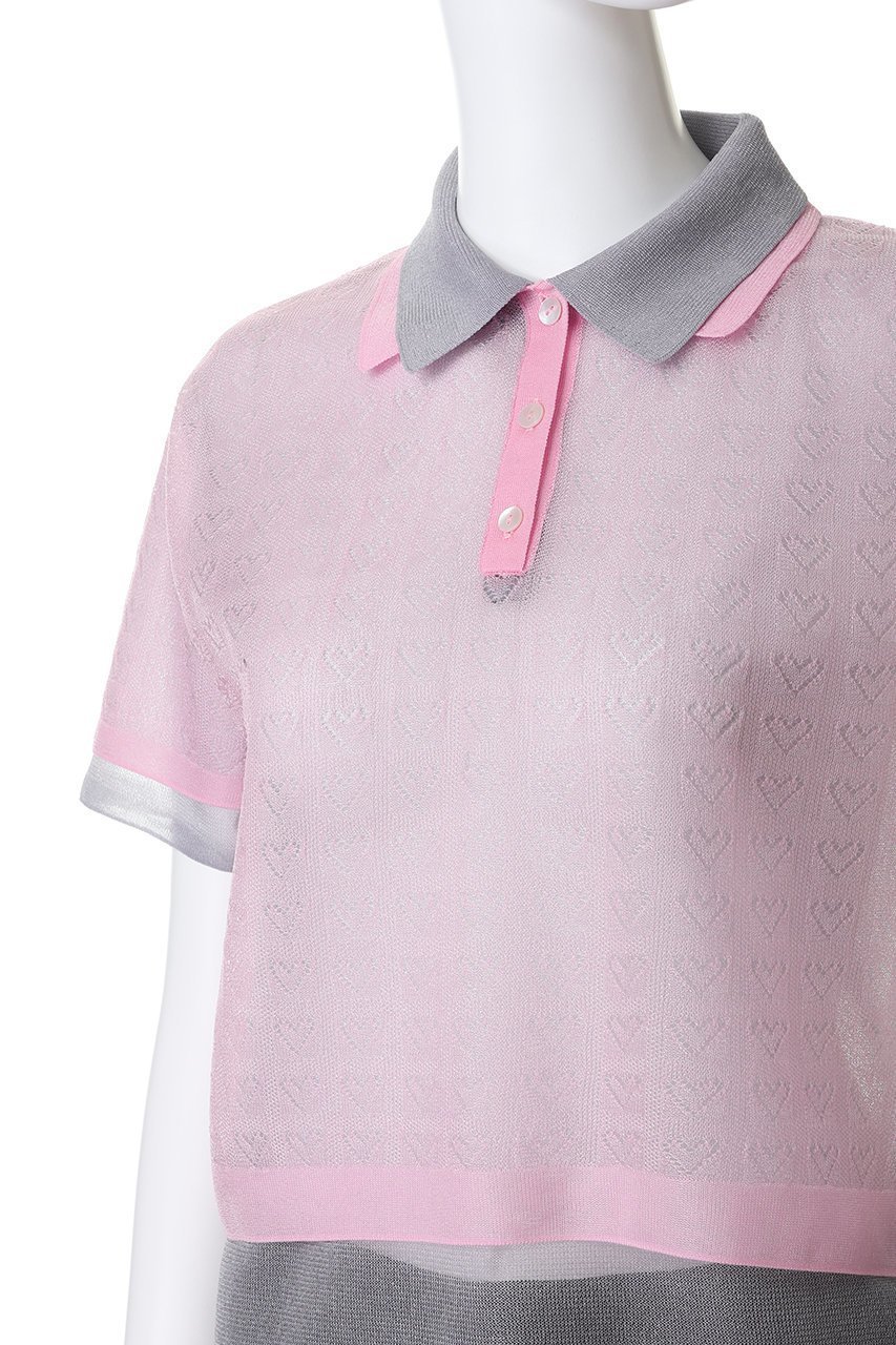 【メゾンスペシャル/MAISON SPECIAL】のLayered Sheer Knit Polo/レイヤードシアーニットポロ 人気、トレンドファッション・服の通販 founy(ファニー) 　ファッション　Fashion　レディースファッション　Fashion for Women　トップス・カットソー　Cut & Sew Tops　ニット　Knit Tops & Sweaters　カジュアルプルオーバー・ニットトップス　Pullovers & Knit Tops / Casual Pullovers　グラデーション　Gradient, Ombre　ジャカード／ジャガード　Jacquard, Woven Pattern　ポロシャツ　Polo Shirt, Collared Tee　夏　Summer　春　Spring　S/S・春夏　SS, Spring/Summer, Warm Season　other-7|ID: prp329100004818089 ipo3291000000036021400