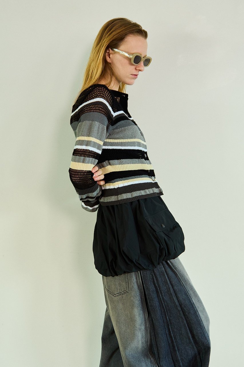 【メゾンスペシャル/MAISON SPECIAL】のMesh Border Cardigan/メッシュボーダーカーディガン 人気、トレンドファッション・服の通販 founy(ファニー) 　ファッション　Fashion　レディースファッション　Fashion for Women　トップス・カットソー　Cut & Sew Tops　ニット　Knit Tops & Sweaters　カーディガン・羽織り　Layered Style Cardigans　カーディガン　Cardigan, Knitwear　ドッキング　Docking, Mixed Material　ボーダー　Border, Stripe　メッシュ　Mesh, Net Fabric　ランダム　Random, Irregular　other-4|ID: prp329100004818090 ipo3291000000036078250