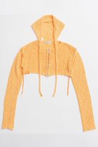 【メゾンスペシャル/MAISON SPECIAL】のZip Short Cardigan with Babouche Collar/バブーシュカ付ジップショートカーディガン ORG(オレンジ)|ID: prp329100004818091 ipo3291000000035003306