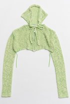 【メゾンスペシャル/MAISON SPECIAL】のZip Short Cardigan with Babouche Collar/バブーシュカ付ジップショートカーディガン GRN(グリーン)|ID: prp329100004818091 ipo3291000000035003308