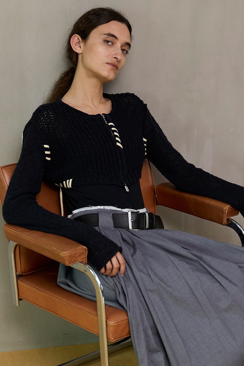 【メゾンスペシャル/MAISON SPECIAL】のZip Short Cardigan with Babouche Collar/バブーシュカ付ジップショートカーディガン 人気、トレンドファッション・服の通販 founy(ファニー) 　ファッション　Fashion　レディースファッション　Fashion for Women　トップス・カットソー　Cut & Sew Tops　ニット　Knit Tops & Sweaters　カーディガン・羽織り　Layered Style Cardigans　春　Spring　カーディガン　Cardigan, Knitwear　ショート　Short, Short Length　ハンド　Hand, Handmade　フロント　Front, Front Design　ボレロ　Bolero, Short Cardigan　S/S・春夏　SS, Spring/Summer, Warm Season　おすすめ　Recommended / Our Picks　夏　Summer　2026年　2026　other-4|ID: prp329100004818091 ipo3291000000035003312