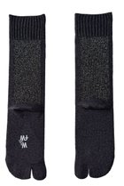 【ダブルアンドエフダブル/w&fw】のコットンバックラインラメTABIソックス チャコール×ブラックラメ|ID: prp329100004818094 ipo3291000000036078259