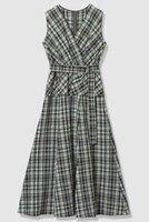 【アナイ/ANAYI】のグリーンチェックカシュクール ワンピース 人気、トレンドファッション・服の通販 founy(ファニー) ファッション Fashion レディースファッション Fashion for Women ワンピース Dresses チュニック Tunic Tops & Dresses 2026年 2026 カシュクール Wrap Design チェック Check, Plaid, Tartan チュニック Tunic, Long Top フレア Flare, Flared ペプラム Peplum, Flared Hem モノトーン Monotone, Black and White ロング Long, Long-Length エレガント 上品 Elegant 夏 Summer 春 Spring S/S・春夏 SS, Spring/Summer, Warm Season |ID:prp329100004821410