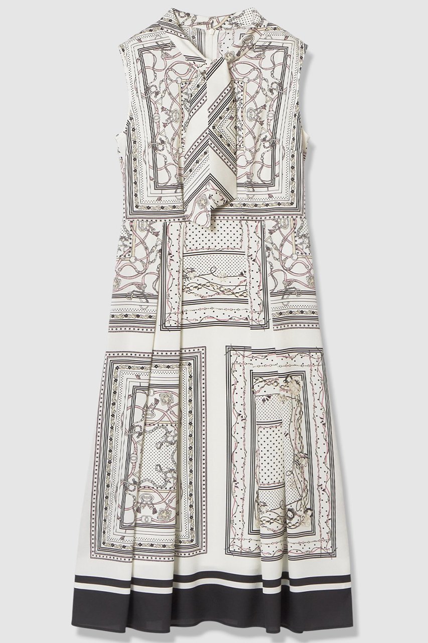 【アナイ/ANAYI】のスカーフプリントボウタイ ワンピース インテリア・キッズ・メンズ・レディースファッション・服の通販 founy(ファニー) ファッション Fashion レディースファッション Fashion for Women ワンピース Dresses チュニック Tunic Tops & Dresses 2026年 2026 ジャケット Jacket, Outerwear スカーフ Scarf, Neckwear チェーン Chain, Chain Strap チュニック Tunic, Long Top ドット Polka Dot, Dot Pattern ノースリーブ Sleeveless, No-Sleeve プリント Print, Printed Pattern モチーフ Motif, Design Theme ロング Long, Long-Length 夏 Summer 春 Spring S/S・春夏 SS, Spring/Summer, Warm Season 無地 Plain, Solid Color オフホワイト|ID: prp329100004821414 ipo3291000000035040940