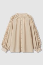 【アナイ/ANAYI】のピコスカラスリーブスリット ブラウス 人気、トレンドファッション・服の通販 founy(ファニー) ファッション Fashion レディースファッション Fashion for Women トップス・カットソー Cut & Sew Tops シャツ・ブラウス・オフィスカジュアル Elegant Blouses & Button-Ups 2026年 2026 おすすめ Recommended / Our Picks ギャザー Gathered, Ruffled シフォン Chiffon, Lightweight Fabric スカラップ Scallop, Scalloped Edge スリット Slit, Slit Detail スリーブ Sleeve, Long Sleeve / Short Sleeve ロング Long, Long-Length エレガント 上品 Elegant 夏 Summer 春 Spring S/S・春夏 SS, Spring/Summer, Warm Season thumbnail ベージュ|ID: prp329100004821418 ipo3291000000035040973