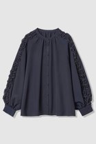 【アナイ/ANAYI】のピコスカラスリーブスリット ブラウス 人気、トレンドファッション・服の通販 founy(ファニー) ファッション Fashion レディースファッション Fashion for Women トップス・カットソー Cut & Sew Tops シャツ・ブラウス・オフィスカジュアル Elegant Blouses & Button-Ups 2026年 2026 おすすめ Recommended / Our Picks ギャザー Gathered, Ruffled シフォン Chiffon, Lightweight Fabric スカラップ Scallop, Scalloped Edge スリット Slit, Slit Detail スリーブ Sleeve, Long Sleeve / Short Sleeve ロング Long, Long-Length エレガント 上品 Elegant 夏 Summer 春 Spring S/S・春夏 SS, Spring/Summer, Warm Season thumbnail ネイビー|ID: prp329100004821418 ipo3291000000035040974