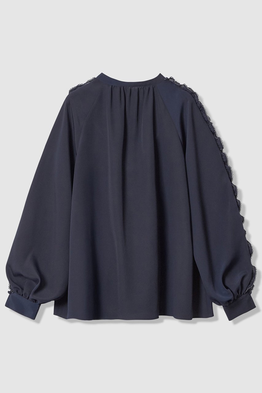 【アナイ/ANAYI】のピコスカラスリーブスリット ブラウス 人気、トレンドファッション・服の通販 founy(ファニー) 　ファッション　Fashion　レディースファッション　Fashion for Women　トップス・カットソー　Cut & Sew Tops　シャツ・ブラウス・オフィスカジュアル　Elegant Blouses & Button-Ups　2026年　2026　おすすめ　Recommended / Our Picks　ギャザー　Gathered, Ruffled　シフォン　Chiffon, Lightweight Fabric　スカラップ　Scallop, Scalloped Edge　スリット　Slit, Slit Detail　スリーブ　Sleeve, Long Sleeve / Short Sleeve　ロング　Long, Long-Length　エレガント 上品　Elegant　夏　Summer　春　Spring　S/S・春夏　SS, Spring/Summer, Warm Season　other-2|ID: prp329100004821418 ipo3291000000035040975