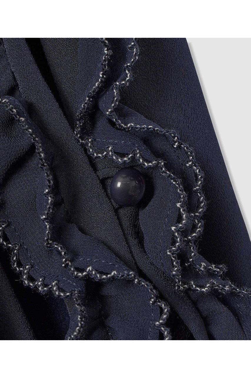 【アナイ/ANAYI】のピコスカラスリーブスリット ブラウス 人気、トレンドファッション・服の通販 founy(ファニー) 　ファッション　Fashion　レディースファッション　Fashion for Women　トップス・カットソー　Cut & Sew Tops　シャツ・ブラウス・オフィスカジュアル　Elegant Blouses & Button-Ups　2026年　2026　おすすめ　Recommended / Our Picks　ギャザー　Gathered, Ruffled　シフォン　Chiffon, Lightweight Fabric　スカラップ　Scallop, Scalloped Edge　スリット　Slit, Slit Detail　スリーブ　Sleeve, Long Sleeve / Short Sleeve　ロング　Long, Long-Length　エレガント 上品　Elegant　夏　Summer　春　Spring　S/S・春夏　SS, Spring/Summer, Warm Season　other-8|ID: prp329100004821418 ipo3291000000035040981