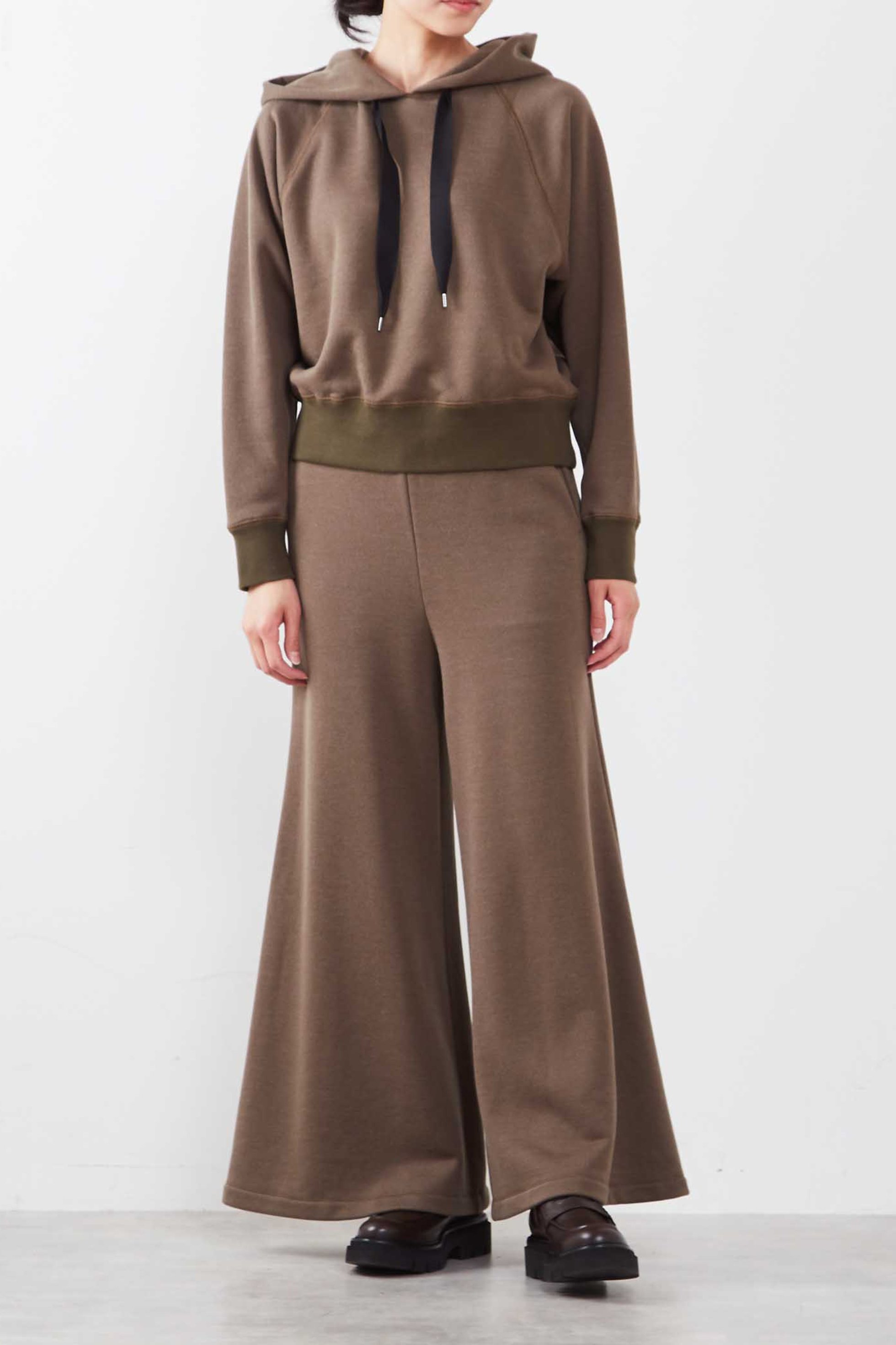 【プレインピープル/PLAIN PEOPLE】のキュプラコットンフレアワイドパンツ 人気、トレンドファッション・服の通販 founy(ファニー) 　ファッション　Fashion　レディースファッション　Fashion for Women　パンツ　Pants & Trousers　スウェット / スエット　Sweatshirt, Sweatwear　ドローコード　Drawcord, Drawstring Cord　フィット　Fit, Slim Fit　ワイド　Wide, Wide Fit　再入荷　Restock / Back in Stock　other-5|ID: prp329100004821421 ipo3291000000035731054