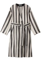 【プレインピープル/PLAIN PEOPLE】のアイビーストライプカラーレスコート 人気、トレンドファッション・服の通販 founy(ファニー) ファッション Fashion レディースファッション Fashion for Women アウター Coat / Outerwear Collection コート・ロングコート・ピーコート Long Coats, Peacoats & More コンパクト Compact, Small Size ストライプ Stripe, Striped Pattern ダブル Double, Double-Breasted パターン Pattern, Design Print リネン Linen, Linen Fabric ロング Long, Long-Length |ID:prp329100004821427