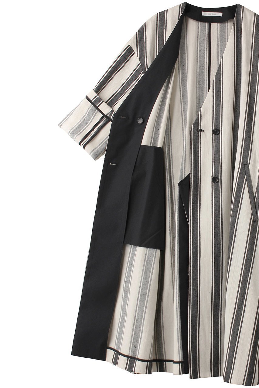 【プレインピープル/PLAIN PEOPLE】のアイビーストライプカラーレスコート 人気、トレンドファッション・服の通販 founy(ファニー) ファッション Fashion レディースファッション Fashion for Women アウター Coat / Outerwear Collection コート・ロングコート・ピーコート Long Coats, Peacoats & More コンパクト Compact, Small Size ストライプ Stripe, Striped Pattern ダブル Double, Double-Breasted パターン Pattern, Design Print リネン Linen, Linen Fabric ロング Long, Long-Length other-6|ID: prp329100004821427 ipo3291000000035041960