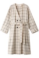 【プレインピープル/PLAIN PEOPLE】のウィンドウペンカラーレスコート 人気、トレンドファッション・服の通販 founy(ファニー) ファッション Fashion レディースファッション Fashion for Women アウター Coat / Outerwear Collection コート・ロングコート・ピーコート Long Coats, Peacoats & More コンパクト Compact, Small Size ダブル Double, Double-Breasted パターン Pattern, Design Print リネン Linen, Linen Fabric ロング Long, Long-Length |ID:prp329100004821428