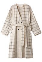 【プレインピープル/PLAIN PEOPLE】のウィンドウペンカラーレスコート 人気、トレンドファッション・服の通販 founy(ファニー) ファッション Fashion レディースファッション Fashion for Women アウター Coat / Outerwear Collection コート・ロングコート・ピーコート Long Coats, Peacoats & More コンパクト Compact, Small Size ダブル Double, Double-Breasted パターン Pattern, Design Print リネン Linen, Linen Fabric ロング Long, Long-Length thumbnail チェック|ID: prp329100004821428 ipo3291000000035041963