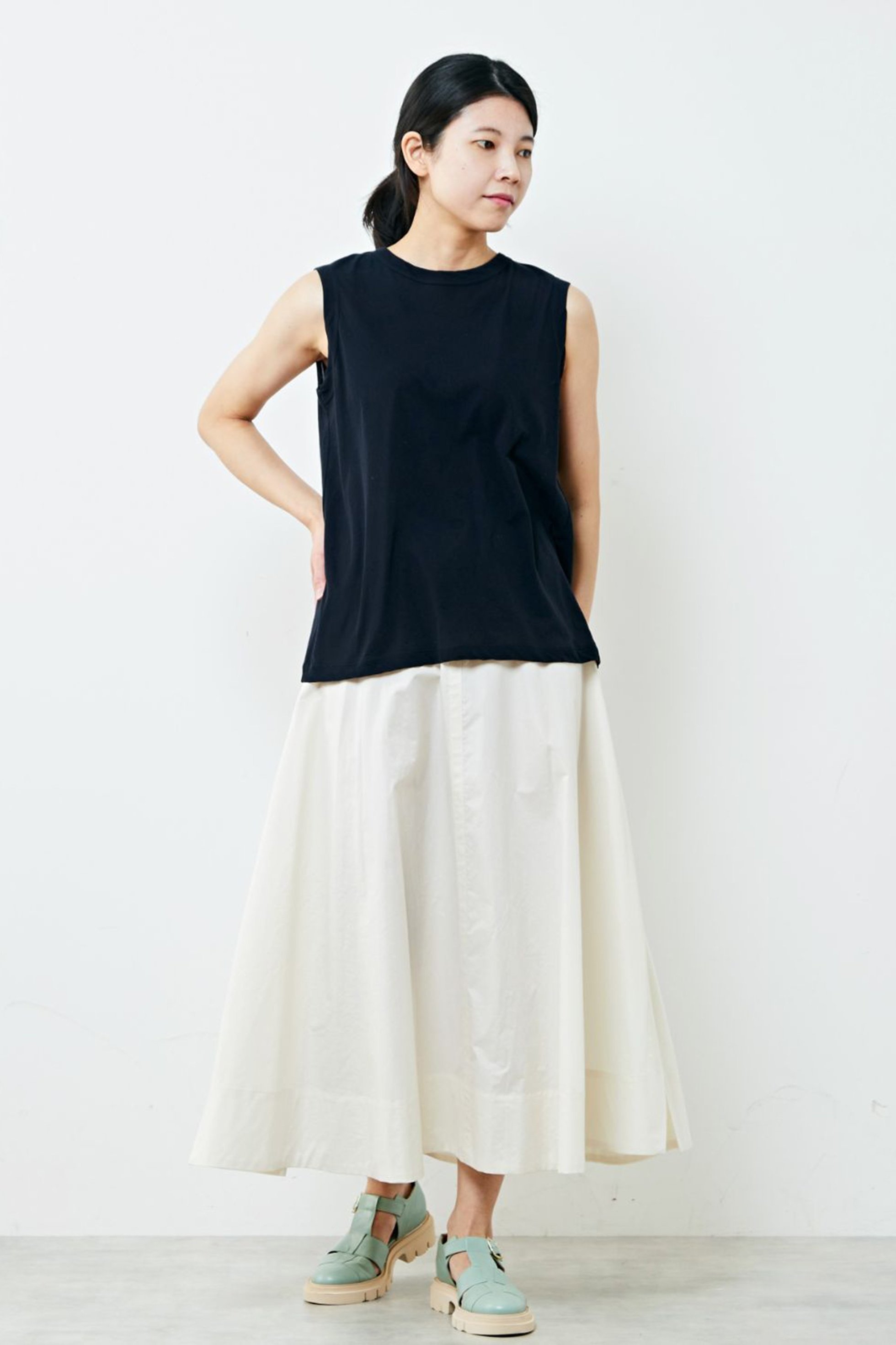 【プレインピープル/PLAIN PEOPLE】のフレアバンディングスカート 人気、トレンドファッション・服の通販 founy(ファニー) 　ファッション　Fashion　レディースファッション　Fashion for Women　スカート　Skirts　ロングスカート　Long Skirts / Maxi & Midi Skirts　スリット　Slit, Slit Detail　タイプライター　Typewriter Fabric, Crisp Cotton　ロング　Long, Long-Length　other-6|ID: prp329100004821435 ipo3291000000035042754