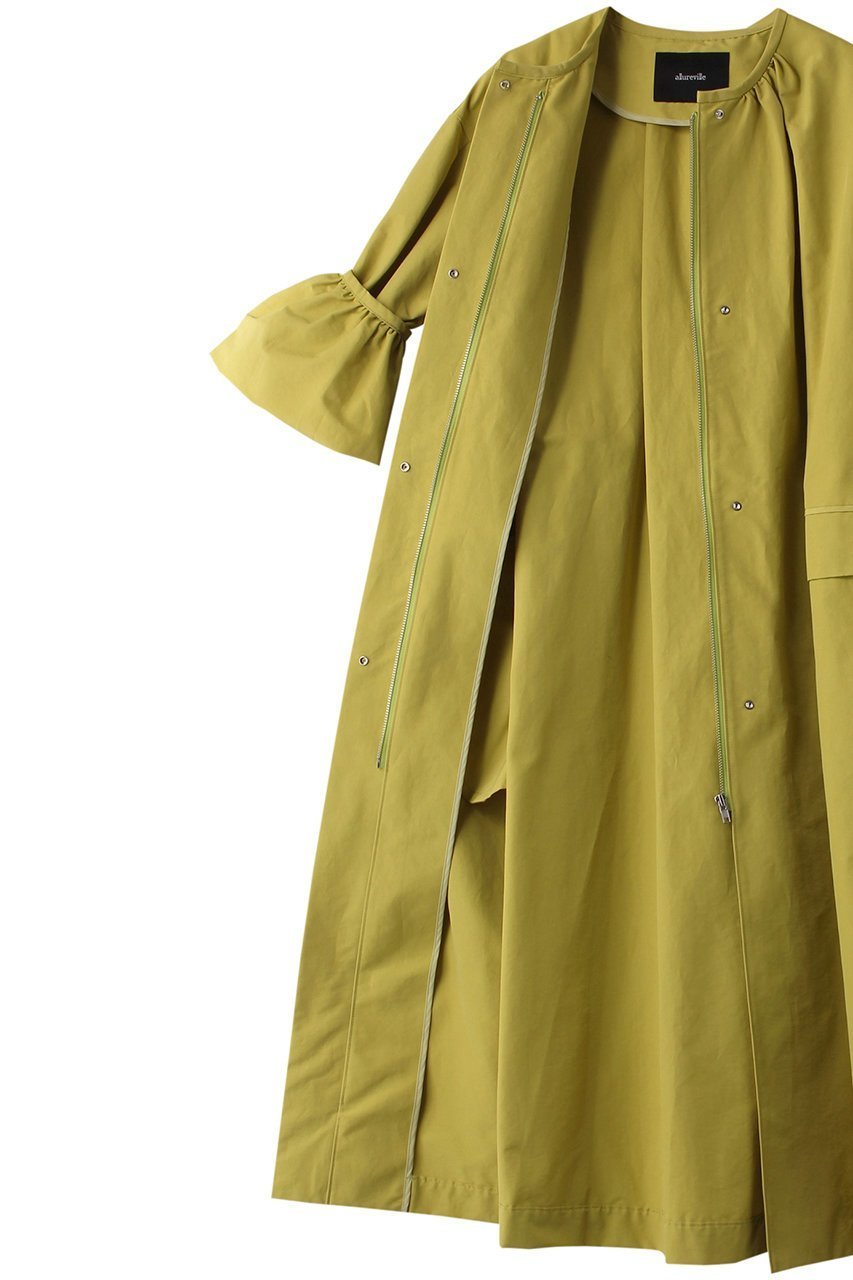 【アルアバイル/allureville】のCNクロスギャザーネックコート 人気、トレンドファッション・服の通販 founy(ファニー) 　ファッション　Fashion　レディースファッション　Fashion for Women　アウター　Coat / Outerwear Collection　コート・ロングコート・ピーコート　Long Coats, Peacoats & More　ギャザー　Gathered, Ruffled　ジップ　Zip, Zipper　フェイク　Faux, Fake　フラップ　Flap, Flap Pocket　ポケット　Pocket, Pocket Detail　ロング　Long, Long-Length　再入荷　Restock / Back in Stock　定番　Standard, Basic Item　春　Spring　other-6|ID: prp329100004822244 ipo3291000000035051420