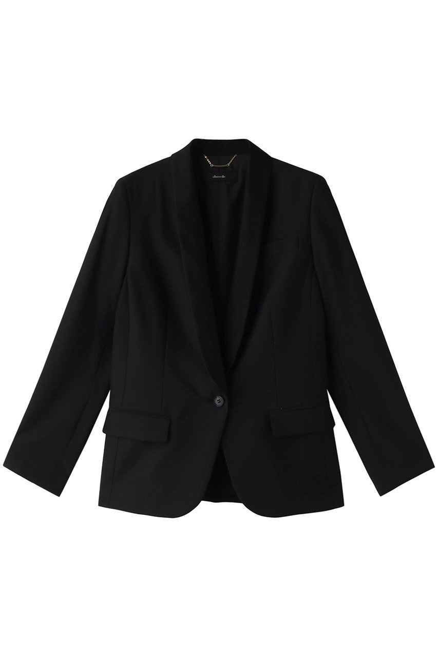 【アルアバイル/allureville】のウールシルクシャンタンタキシードジャケット 人気、トレンドファッション・服の通販 founy(ファニー) 　ファッション　Fashion　レディースファッション　Fashion for Women　アウター　Coat / Outerwear Collection　レディースジャケット・軽アウター　Jackets　おすすめ　Recommended / Our Picks　なめらか　Smooth, Silky Texture　シルク　Silk, 100% Silk　ジャケット　Jacket, Outerwear　マニッシュ　Mannish, Boyish　ラグジュアリー　Luxury, Elegant　レオパード　Leopard, Animal Print　エレガント 上品　Elegant　再入荷　Restock / Back in Stock　 other-1|ID: prp329100004822246 ipo3291000000035051432