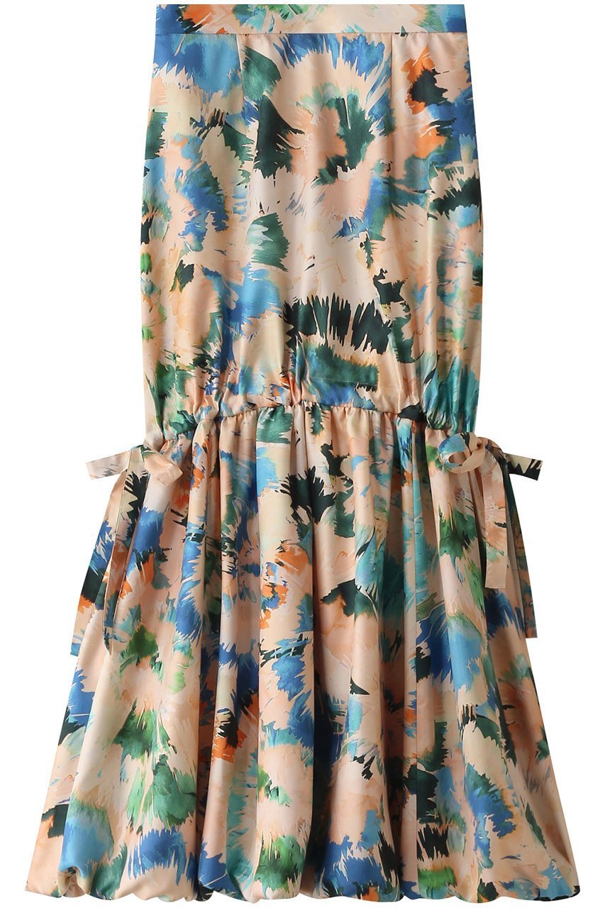 【アルアバイル/allureville】のスイサイフラワーキリカエバルーンスカート 人気、トレンドファッション・服の通販 founy(ファニー) 　ファッション　Fashion　レディースファッション　Fashion for Women　スカート　Skirts　ロングスカート　Long Skirts / Maxi & Midi Skirts　バルーン　Balloon, Balloon Silhouette　パーティ　Party, Party Style　フェミニン　Feminine, Girly　フラワー　Flower, Floral　プリント　Print, Printed Pattern　リボン　Ribbon, Bow　ロング　Long, Long-Length　再入荷　Restock / Back in Stock　 other-1|ID: prp329100004822248 ipo3291000000035051449