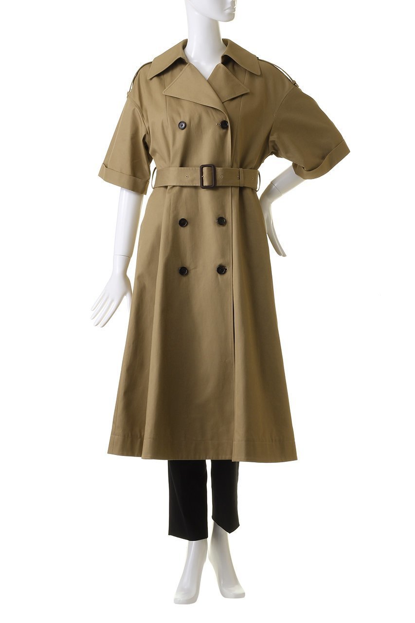 【アルアバイル/allureville】のハーフスリーブトレンチ 人気、トレンドファッション・服の通販 founy(ファニー) 　ファッション　Fashion　レディースファッション　Fashion for Women　アウター　Coat / Outerwear Collection　コート・ロングコート・ピーコート　Long Coats, Peacoats & More　ファブリック　Fabric, Textile　ロング　Long, Long-Length　エレガント 上品　Elegant　再入荷　Restock / Back in Stock　other-2|ID: prp329100004822251 ipo3291000000035051555