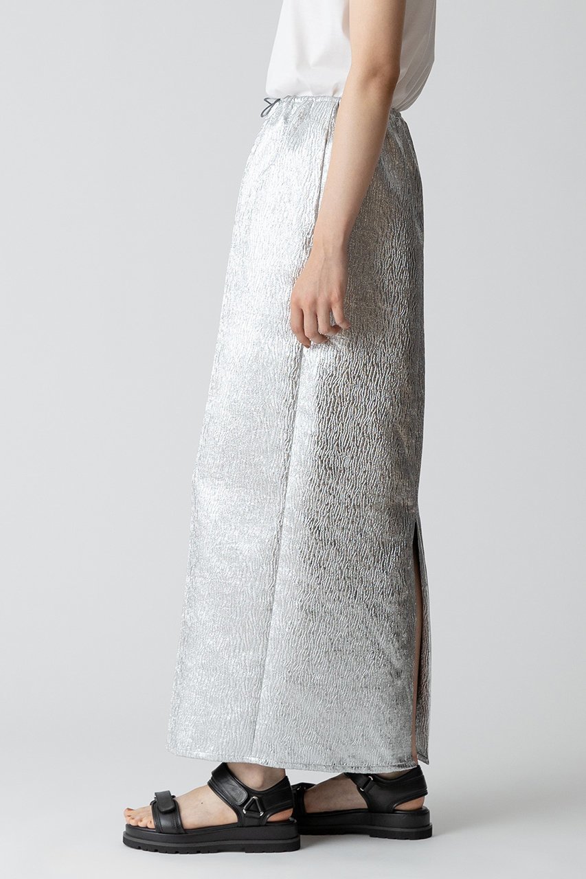 【アルアバイル/allureville】のメタリックジャガードナロースカート 人気、トレンドファッション・服の通販 founy(ファニー) 　ファッション　Fashion　レディースファッション　Fashion for Women　スカート　Skirts　ロングスカート　Long Skirts / Maxi & Midi Skirts　シルバー　Silver, Metallic Silver　シンプル　Simple, Minimal　ジャカード／ジャガード　Jacquard, Woven Pattern　ロング　Long, Long-Length　再入荷　Restock / Back in Stock　other-2|ID: prp329100004822253 ipo3291000000035051583