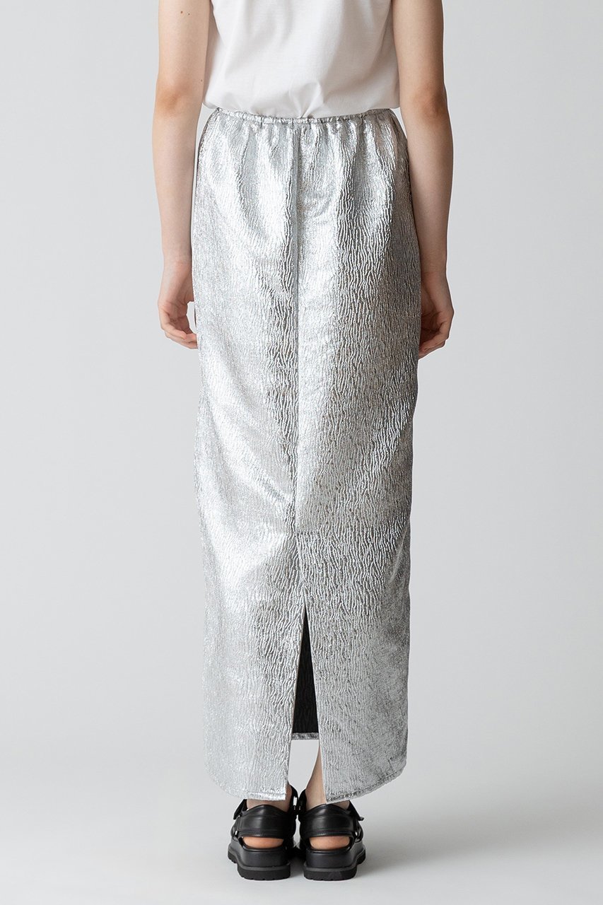 【アルアバイル/allureville】のメタリックジャガードナロースカート 人気、トレンドファッション・服の通販 founy(ファニー) 　ファッション　Fashion　レディースファッション　Fashion for Women　スカート　Skirts　ロングスカート　Long Skirts / Maxi & Midi Skirts　シルバー　Silver, Metallic Silver　シンプル　Simple, Minimal　ジャカード／ジャガード　Jacquard, Woven Pattern　ロング　Long, Long-Length　再入荷　Restock / Back in Stock　other-3|ID: prp329100004822253 ipo3291000000035051584