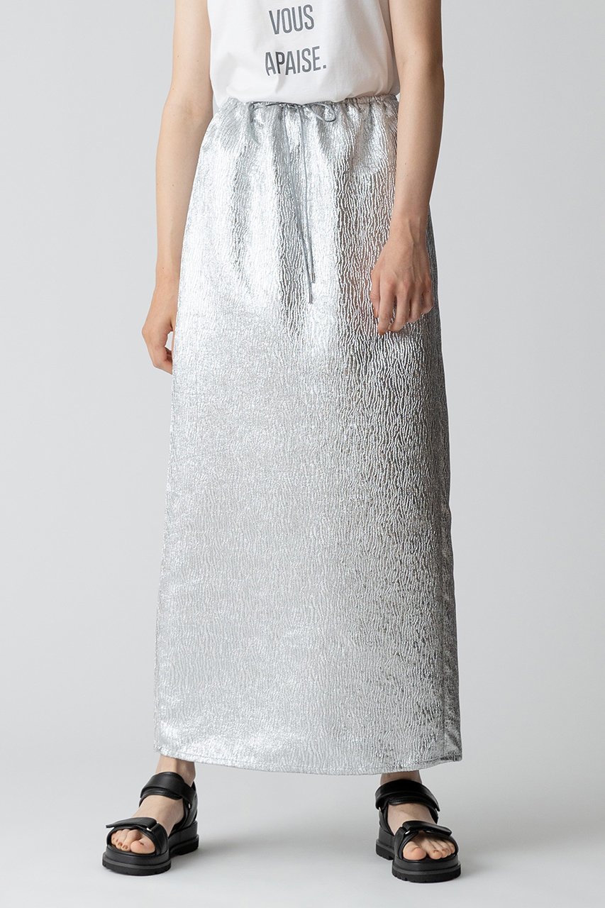 【アルアバイル/allureville】のメタリックジャガードナロースカート インテリア・キッズ・メンズ・レディースファッション・服の通販 founy(ファニー) ファッション Fashion レディースファッション Fashion for Women スカート Skirts ロングスカート Long Skirts / Maxi & Midi Skirts シルバー Silver, Metallic Silver シンプル Simple, Minimal ジャカード/ジャガード Jacquard, Woven Pattern ロング Long, Long-Length シルバー|ID: prp329100004822253 ipo3291000000036139075